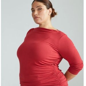 Universal Standard Louise Liquid Jersey Top 18-20 Sangria